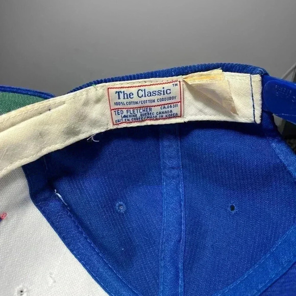 VTG  New York Rangers Ted Fletcher The Classic Corduroy Snapback Hat Cap NHL - Picture 3 of 6